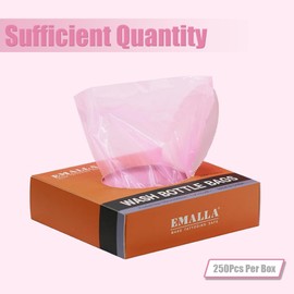 Tattoo Wash Bottle Bags - LEEYUKA 250PCS Pink Squeeze Bottle Bags Wash Bottle Covers 6×10in Tattoo Bottle Covers Tattoo Bottle Cleaning Bags for Tattoo Supplies