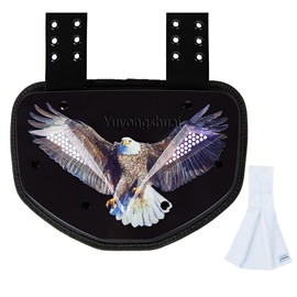 Yuyongshuai Football Back Plate, Football Low Back Pad, Professional Rear Protector Lower Back Pads for Players. (Black Brown)