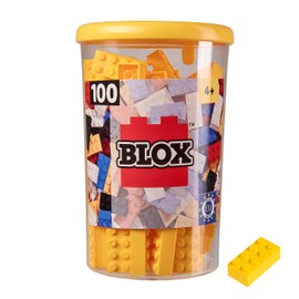 Simba Blox 104118898 100 Yellow Building Blocks for Children from 3 Years Old 8 Blocks Including Tin High Quality Fully Compatible with Many Other Manufacturers