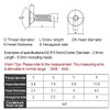 ANSIEDIO Self tapping Screws Stainless Steel Screws Hex Socket Flat