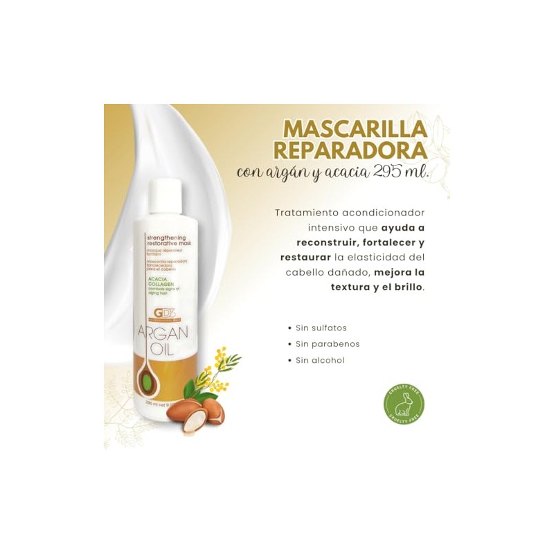 Mascarilla Reparadora con Aceite de Argán y Acacia colágeno GD3