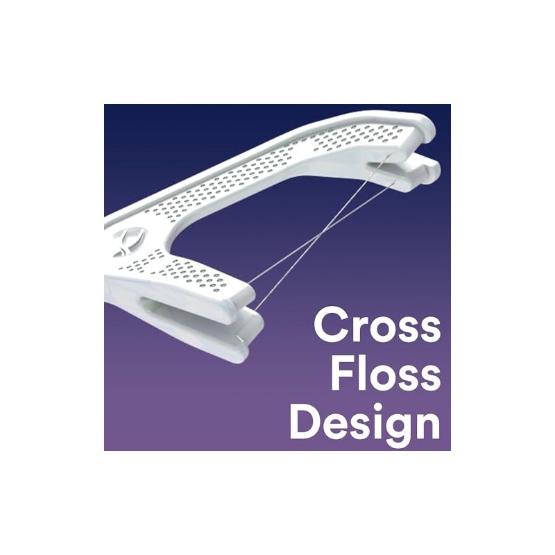 DenTek Cross Flosser - Púas de hilo dental para control