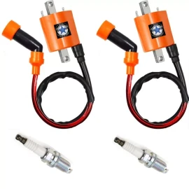 Unbranded 2 x Ignition Coil + Spark Plug Suzuki Motorcycle BOULEVARD VL1500 C90 2005-2009