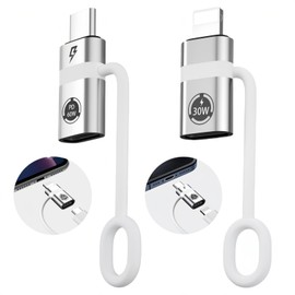 HALOULENI 2 Pack Lightning To USB C Adapter+USB C to Lightning Adapter,Lightning Female to USB C Male Adapter,USB C Female to Lightning Male Adapter Fast Charging for Phone Pad Pro MacBook