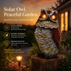 Solar Owl Garden Statue for Outdoor Décor – Plastic Rotating