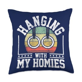 Gymnastics Rings Team Rings Gymnast Throw Pillow