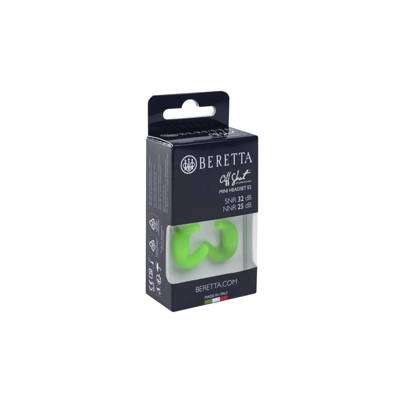 Beretta Mini Headset E2 32db SNR Soft Silicone Ergonomic Shooting