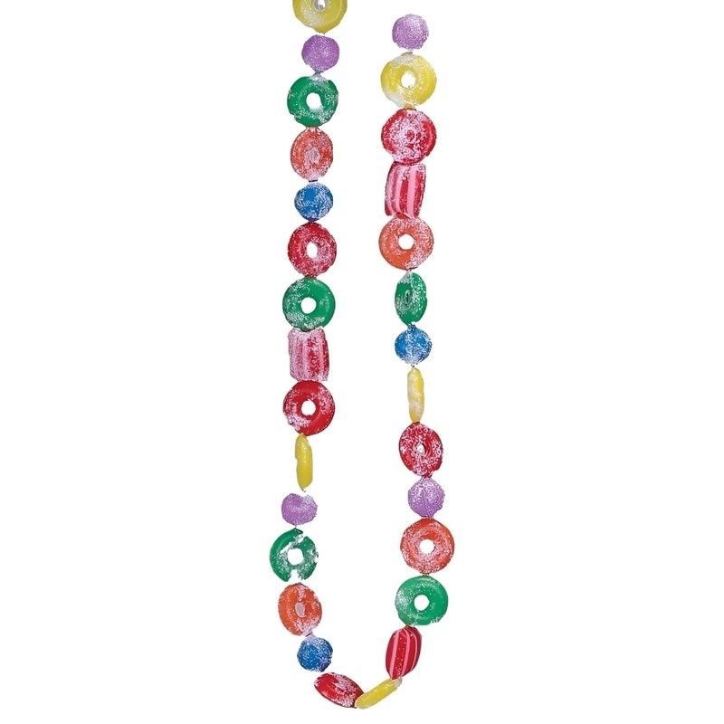 Kurt S. Adler Candy Garland, 6-Feet Long, Plastic, Round, Red,