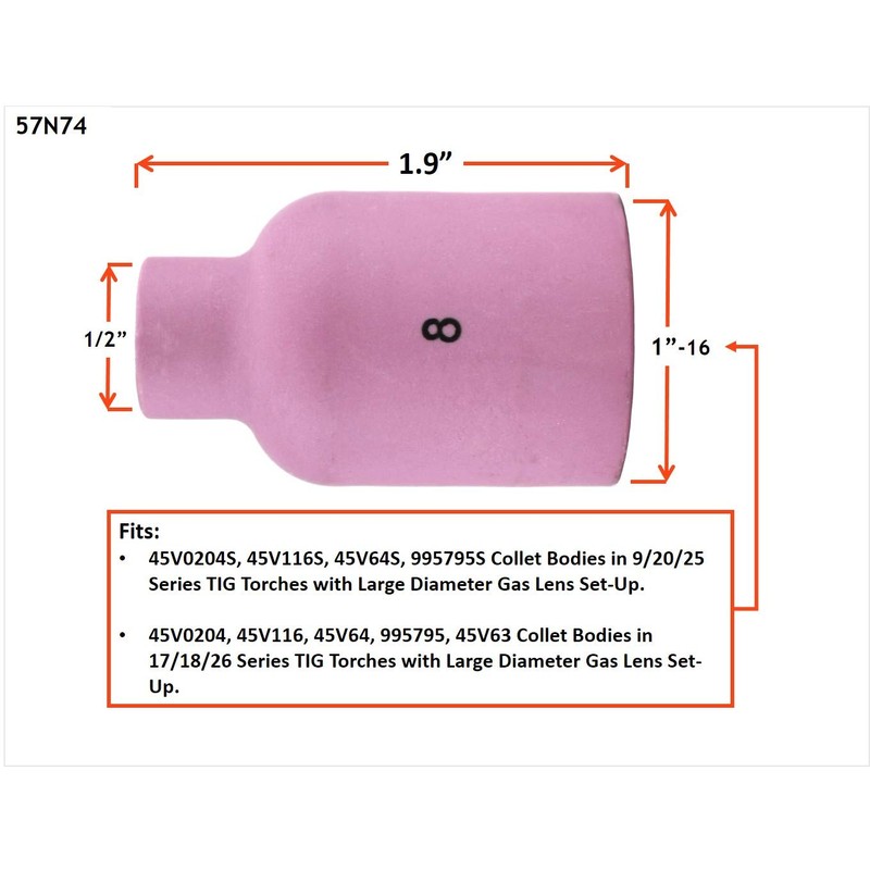 SÜA - Alumina Nozzle Cups for TIG Welding Torches Series