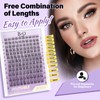 B&QLASH Lash Clusters- Invisible Band Eyelash Clusters 8- 16Mix C