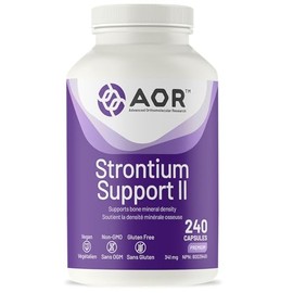 AOR Strontium Support II 341mg 240 Caps 120-Day Supply - Promotes Strong & Healthy Bones with Strontium Citrate, Bone Support Supplement, Gluten-Free, Non-GMO, Vegan, Easy-to-Take for Daily Bone Care
