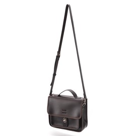 Rename Horizontal Shoulder Bag, Front Buckle, 2-Way, Braun