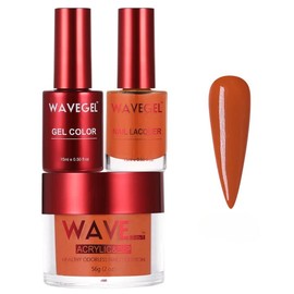 WAVEGEL Soak-Off Gel, Nail Lacquer & Acrylic/Dip Powder Matching Set - Queen Collection - #022 Succession