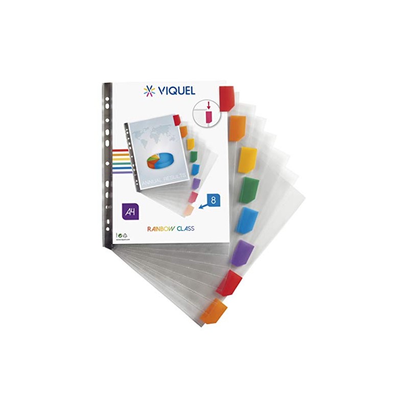 Viquel - 8 x A4 Maxi - Rainbow Class Dividers