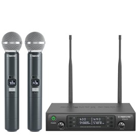 Phenyx Pro Sistema de Micrófono Inalámbrico UHF Dual PTU-71-2H