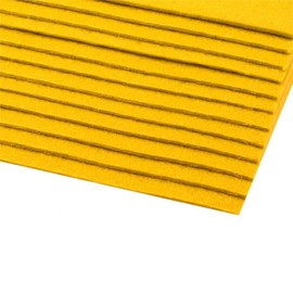 cyclingcolors 2x Farbige Filz Filzstoff Hobby-Basteln Nähen Scrapbooking Kunsthandwerk Dekoration Decoupage A4 20x30cm Dicke 2-3mm Polyester 416 g/m² - eigelb