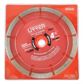 Urrea Disco Diamante Industrial Corte Segmentado 4 1/2puLG Urrea Color Bicolor