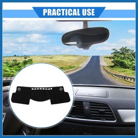 A ABSOPRO Car Dashboard Cover Compatible for Toyota Prius V 2012-2020, Protective Polyester Black Center Console Interior Trim Dash Cover Mat Pad Item Replacement