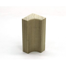 3/4" x 1 3/4" x 4" Poplar (Paint Grade) Hardwood Inside Corner Base Block, Trim Molding (3)