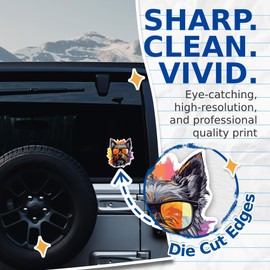 (2 Pack) Belgian Laekenois Dog Stickers - Belgian Laekenois with Sunglasses - Choose FromOver 100 Dog Breeds - 5 Inches On Longest Side - Premium Vinyl - Made in USA - BMCS0312