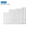 sourcing map 5Sets(100Pcs) 0.3-1.6mm Mini Twist Drill Bits, High-Speed Steel
