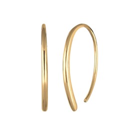 Elli Earrings Ladies Creoles Pull-Through Geo Basic in 925 Sterling Silver