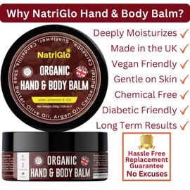 Intensive Moisturiser for Dry Skin & Working Hands Cream | Hand Cream for Very Dry Hands | Eczema Cream | Cocoa Butter & Shea Butter Hand Cream | Hand Cream for Women, Men, Children - NatriGlo
