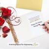 Romantic Happy Birthday Card to Husband- Gold Foil and Ribbon
