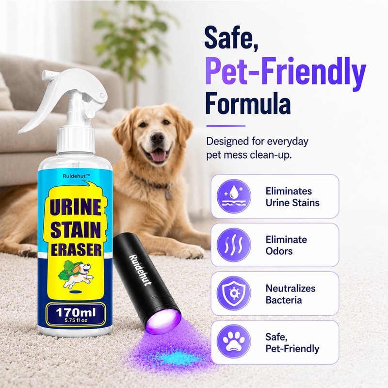 Ruidehut Powerful Stain & Odor Remover + Pet Urine Detector