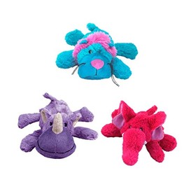 KONG - Cozie Brights - Indoor Cuddle Squeaky Plush Dog Toy - For Medium Dogs - 1 unit - random selection