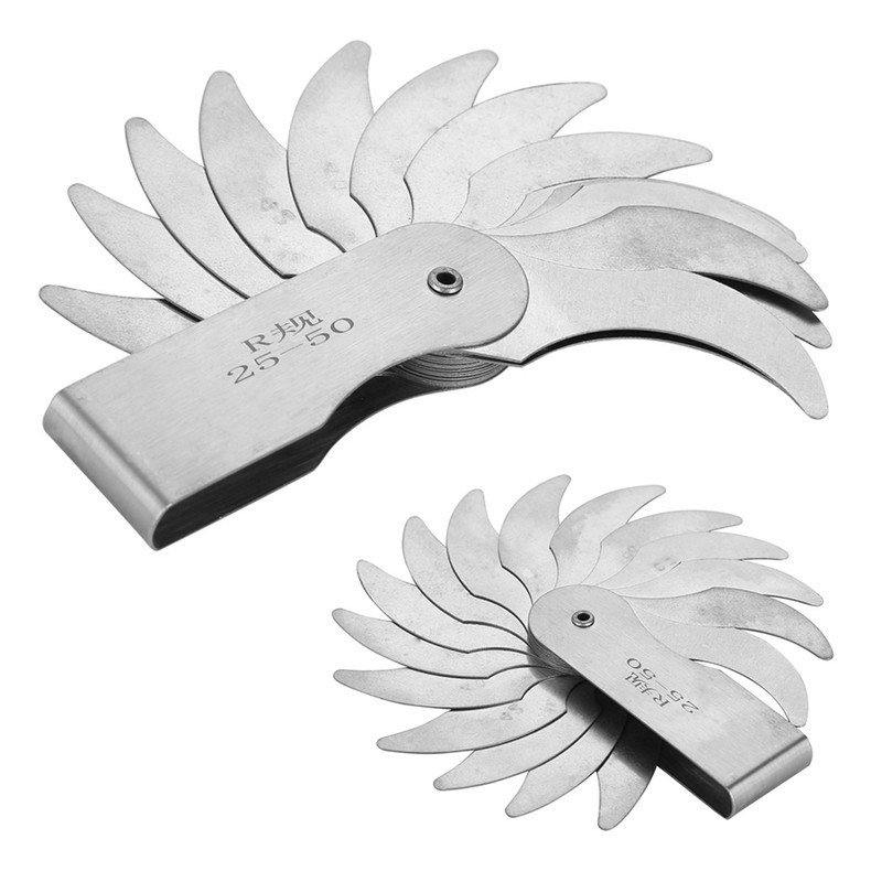 Stainless Steel Radius Fillet Gauge External Internal Concave Convex Measuring
