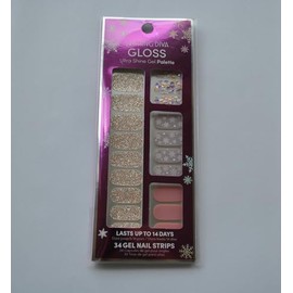 Dashing Diva Ultra Shine Gel Gloss Gel Nail Strips - Cookie Sparkle (Pack of 1)