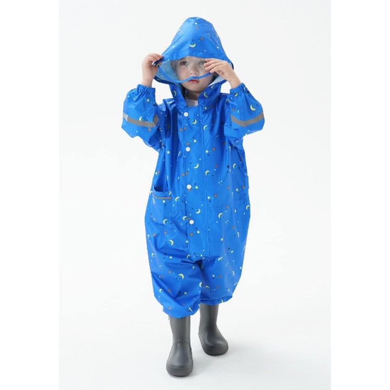 Traje de lluvia para niños y niñas, de una pieza