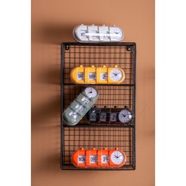 Karlsson Retro Tube Calendar Flip Alarm Clock