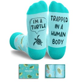 Zmart Turtle Socks for Women Men - Funny Sea Turtle Gifts Ocean Gifts, Turtle Socks Sea Turtle Gifts for Teens