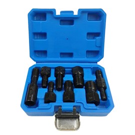 Jingwin Spark Plug Thread Chaser Kit, Oxygen Sensor Thread Chaser Kit, 8 Metric Sizes M10 M12 M14 M18 M20 M22 Rethreading Tool with 3/8" Square Drive for Repairing Stripped Damaged Threads