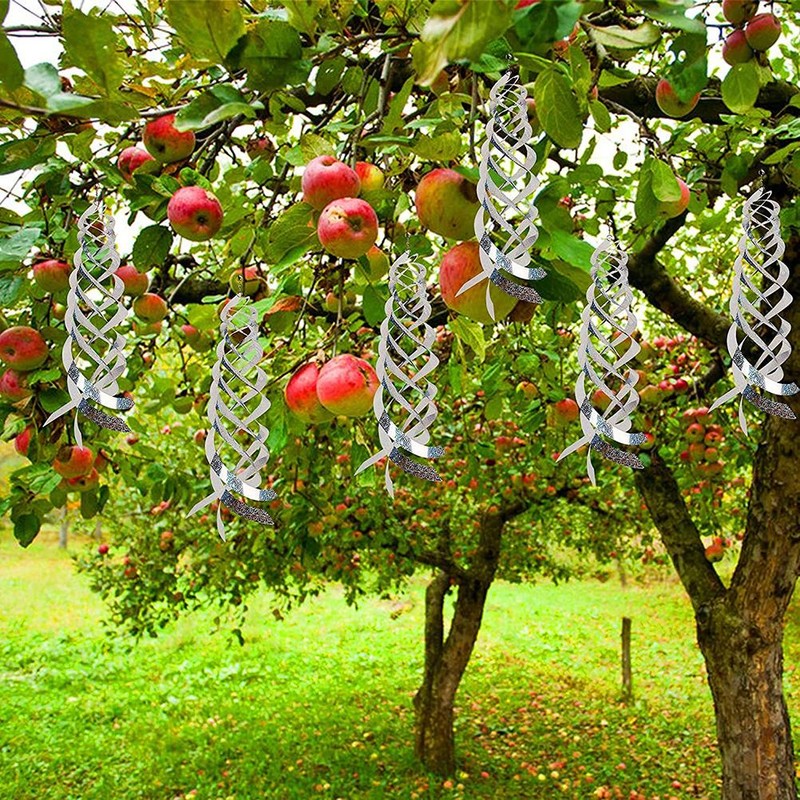 6Pcs Bird Repellent Spiral Reflectors Bird Deterrent Reflective Wind Spiral