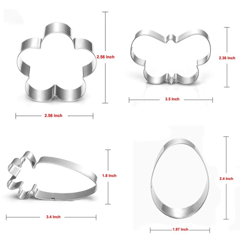 Easter Cookie Cutter Set - 7 piece - Egg, Carrot,
