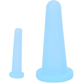 2 Pcs Cupping Set, Mini Silicone Face Cupping Set Vacuum Suction Massage Cups Anti Cellulite Cup Facial Cupping Set for Adults, Anti Wrinkle, Body and Face, Promotes Sleep Massage Tools (Blue)
