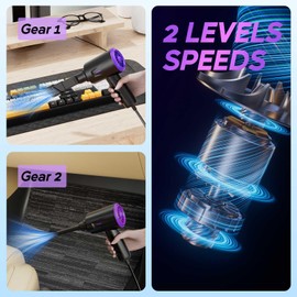 Goweto Electric Air Duster - Air Blower - Multi-Use Compressed Air Duster for Keyboard- Computer and PC - 5.74 oz Powerful Motor