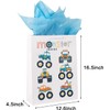 16.5" Extra Large Gift Bag with Tissue Paper for Boys