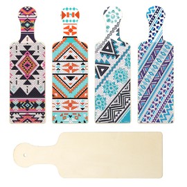 4 Pcs Diamond Art Painting Tray Board for Adults, DIY Crystal Rhinestones Diamond Art Board for Dining Table, Dessert Display Indoor Kitchen Dining Table Decoration New Year Gift (Mandala Ripple)