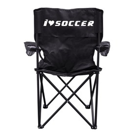 VictoryStore I Love Soccer Camping Chair with Carry Bag