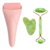 Rodillo De Jade Natural 3 En 1 Y Gua Sha