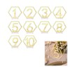 10 Pcs Wedding Acrylic Table Numbers with Stand Holders Hexagon