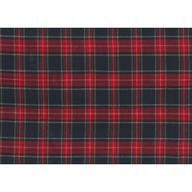 NASKA Fabric Wide Royal Tartan Check, Approx. 57.1 inches (145 cm) Width x 1.6 ft (0.5 m) Cut, Col. 11, CF13110, Handicraft, Handmade Supplies