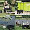 Collapsible Folding Wagon Cart, Large Capacity Outdoor Wagon Garden Cart