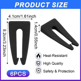 Giantree Gas Stove Knob Locks, 6 Pack Stove Knob Safety Covers for Child Safety Baby Proof Oven Knob Covers Child Proof Stove Knob Covers Oven Lock for Child and Pets Safety No Tools Needed (Black)