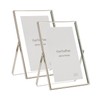 Silver 4x 6'' Floating Frame Set of 2, For Photo