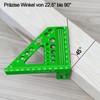 3D Mitre Angle Multifunctional 22.5-90 Angle Measure Aluminium Alloy High